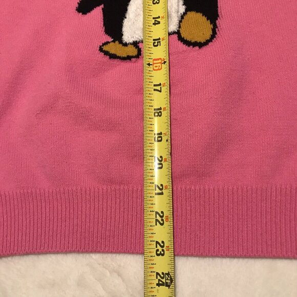 Hello Kitty & Friends Forever 21 Badtz-Maru Pink Knit Sweater Womens Size Small - Picture 6 of 6